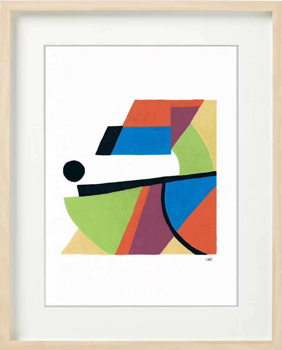 Abstract Acrylic Painting By Carla Sa Fernandes, 17 X 21, Ss32.S1, Original Artwork