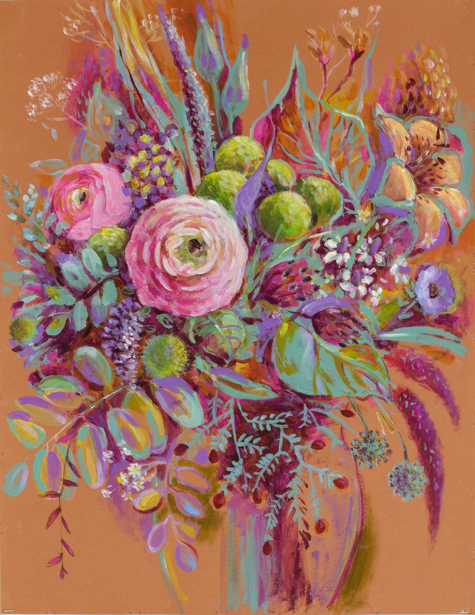Bouquet with ranunculus by Galina Khandova