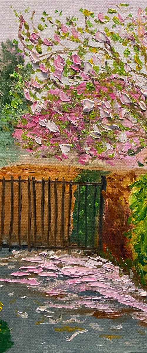 Magnolia in the garden by Dmitry Fedorov