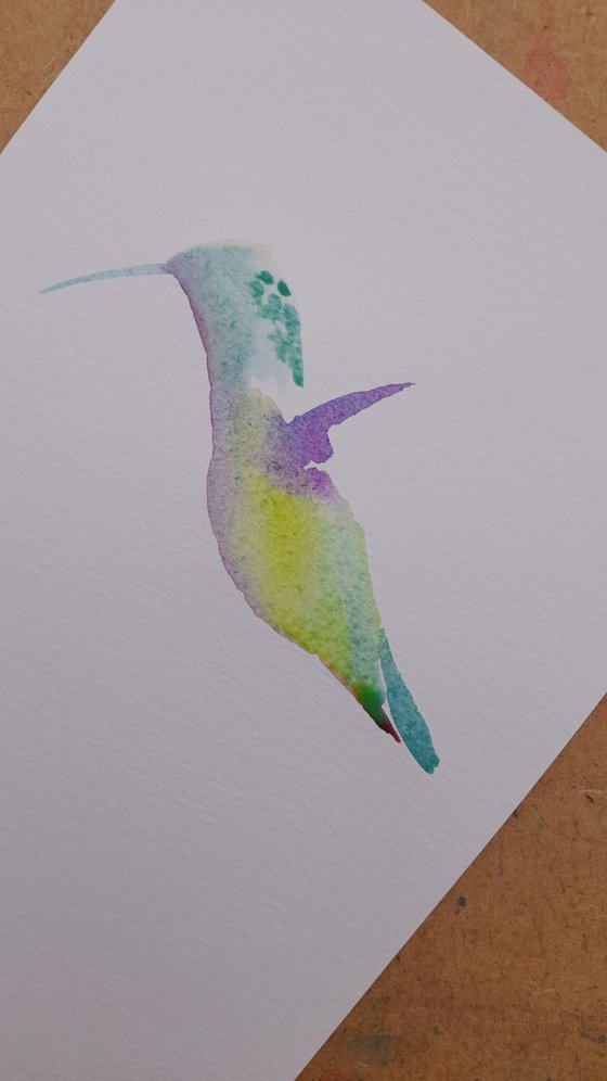 Hummingbird, Original watercolour painting