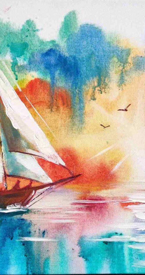 Drifting on Sunset Waves | Maritime Seascape by Ion Sheremet