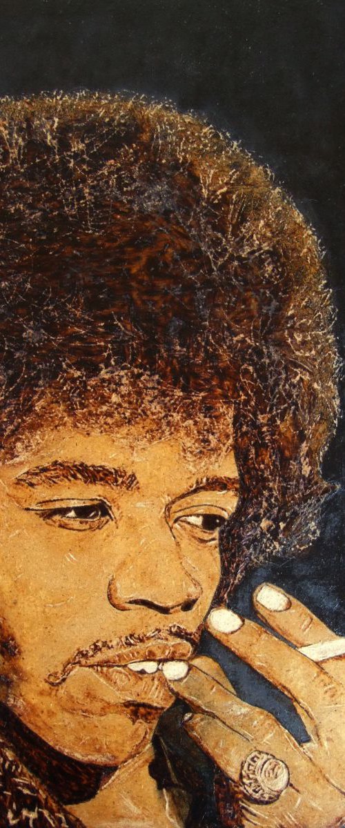 Jimi Hendrix by MILIS Pyrography
