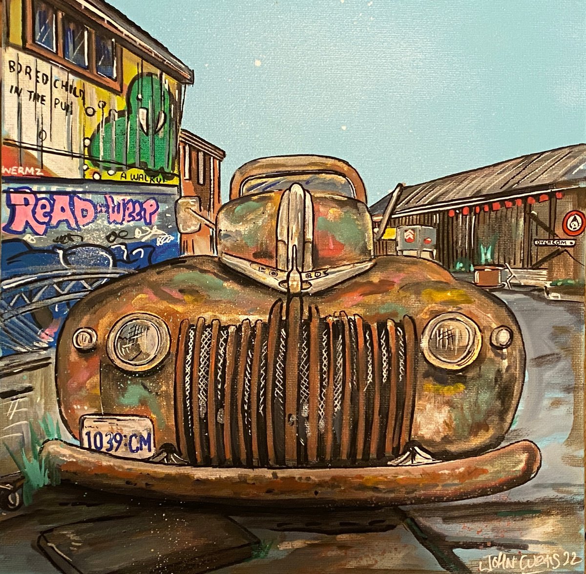 Rusty - Original on canvas board by John Curtis
