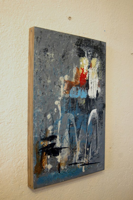 "Temple Doors" Encaustic.