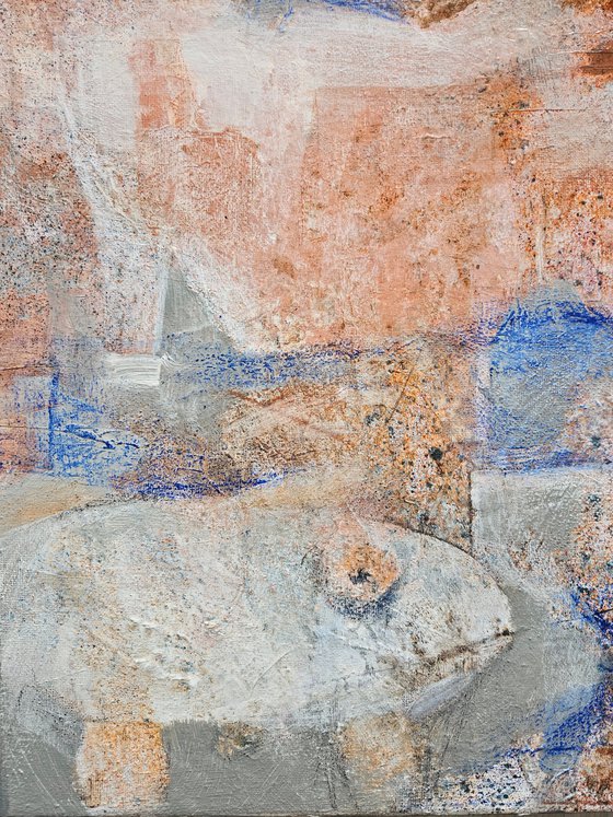 Afterimage. abstract painting, framed