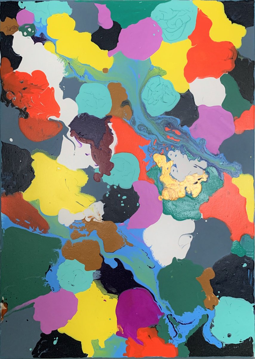 Abstract Spots. By Vita Schagen, 20 X 28, Artwork For Sale On Artfinder