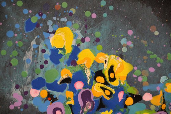 Murrina's Dance #8 - Large original floral abstract painting
