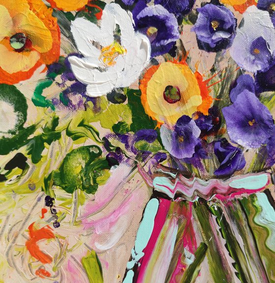 Lilies and Larkspur