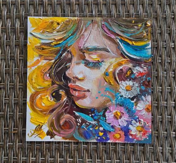 Face painting on canvas