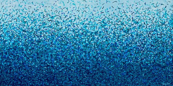 The Maroubra Water Dance 152 x 76cm acrylic on canvas