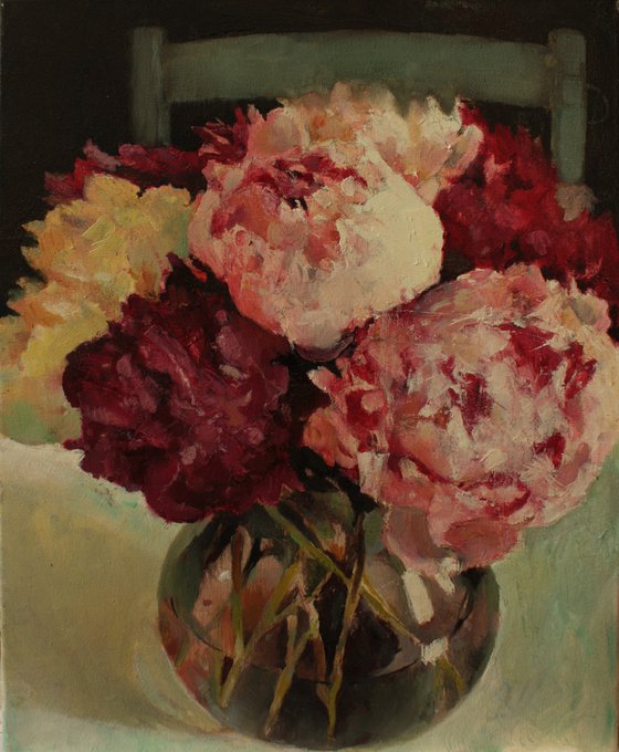 small bouquet of peonies