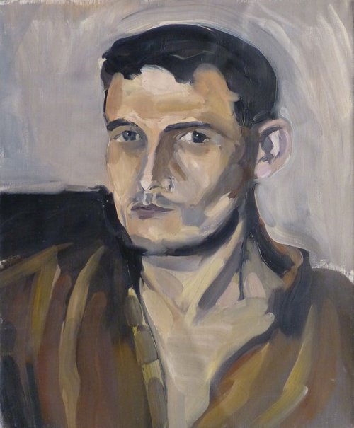 Portrait of Marc, oil on canvas, 46x38 cm by Frederic Belaubre