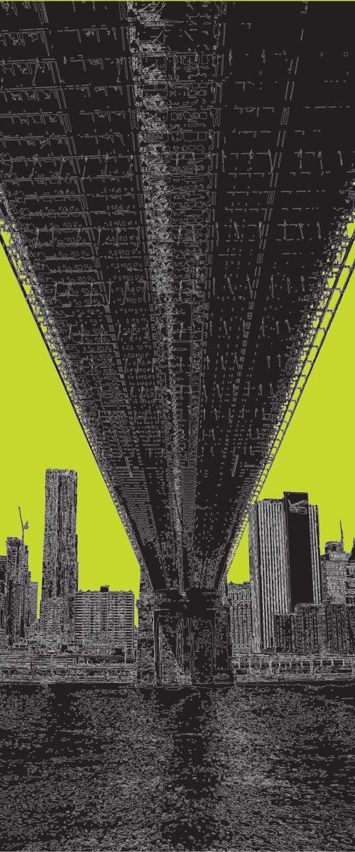 Brooklyn Bridge 3 NY on lime by Keith Dodd