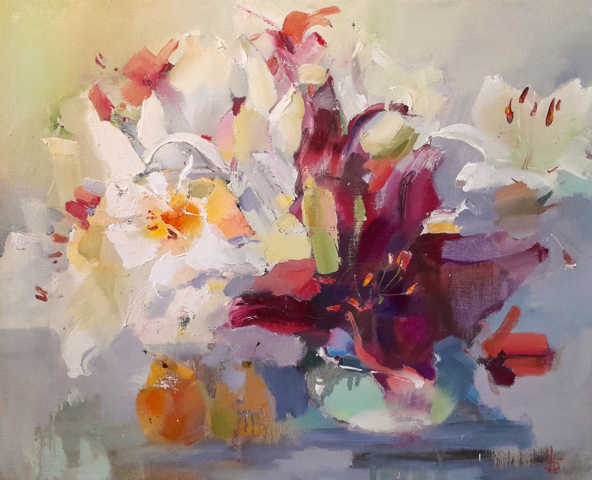 Oil Painting , When Flowers Celebrate By Tatyana Barinova, 26 X 21, Artwork For Sale On Artfinder