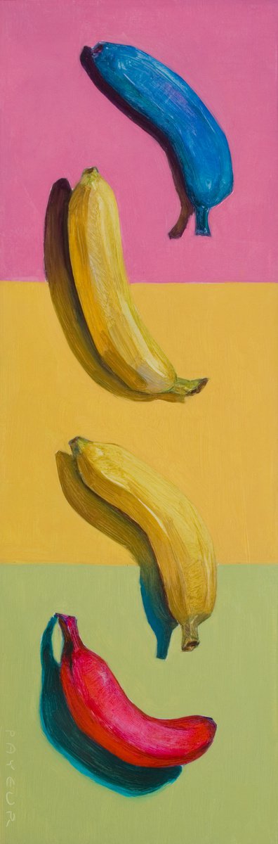 tryptich of four banana for food lovers by Olivier Payeur