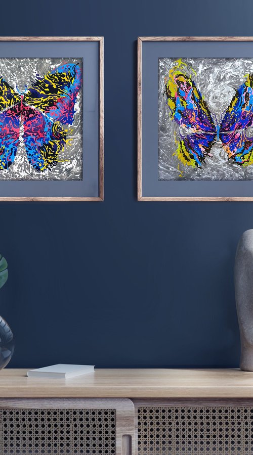 Set of 2 «Mysterious Mood» by Mariia Raskin