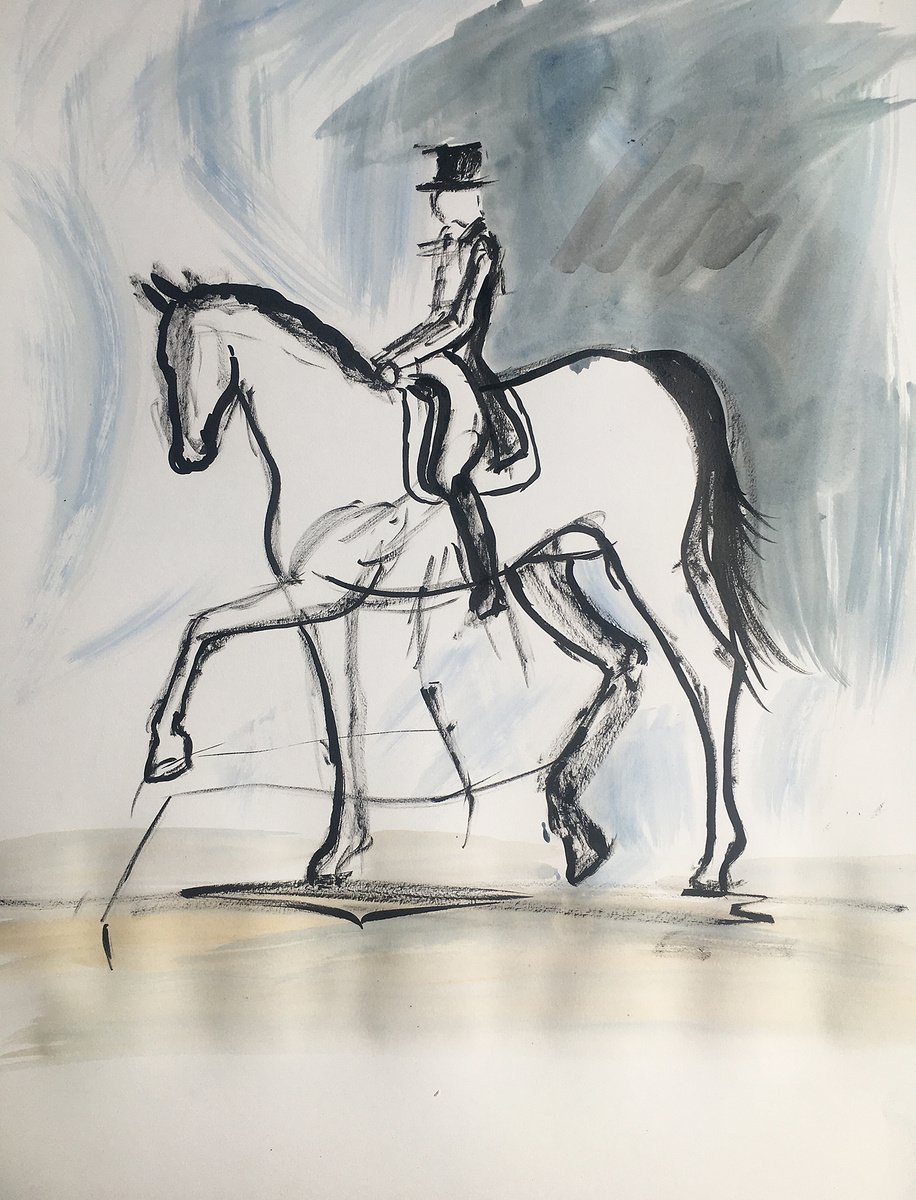 dancing dressage horse by Rene Goorman