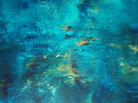 Star dust - XL  blue abstract painting