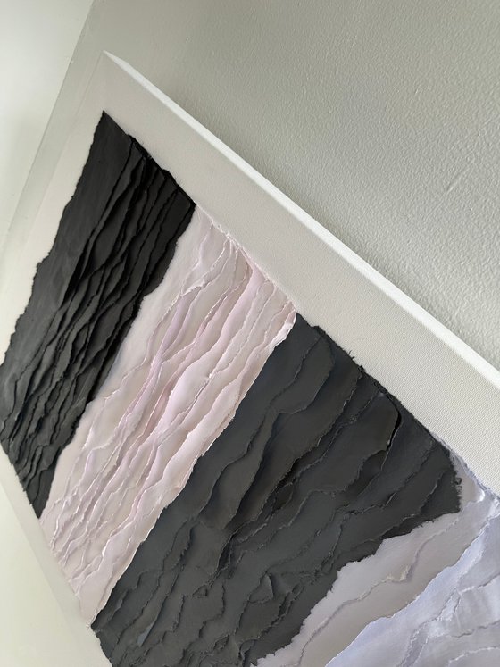 Minimalist Black and Gray Textured Abstract