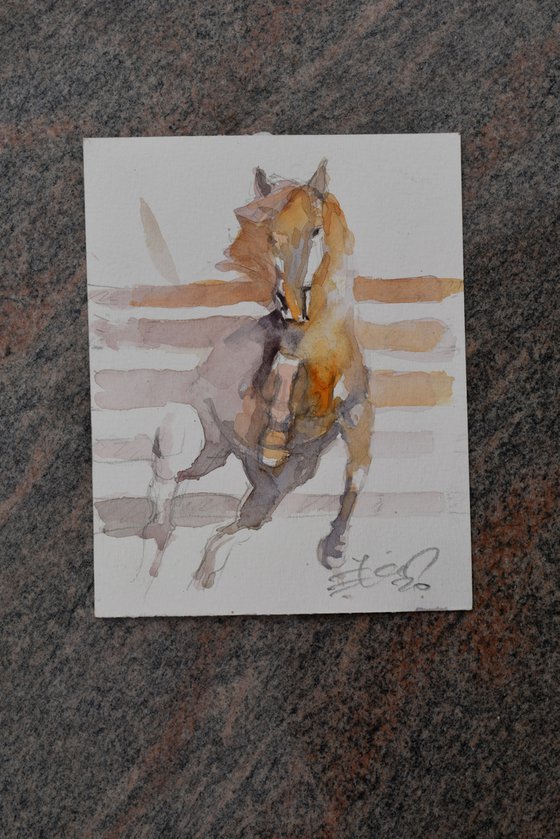 Prancing horse  in orange - small one