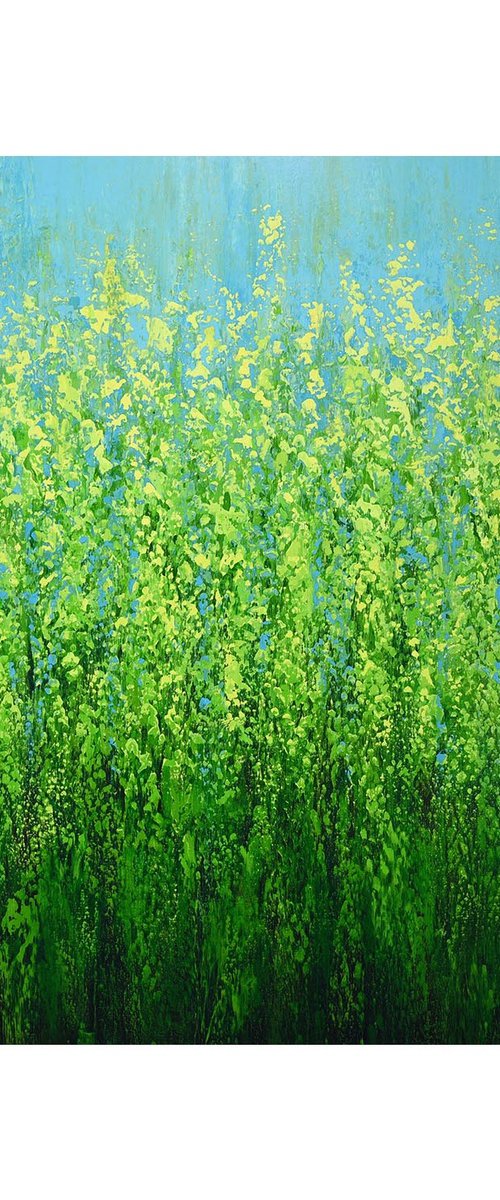 Cascading Soft Greens by Suzanne Vaughan