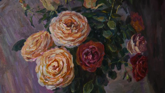 Morning Bouquet Of Roses