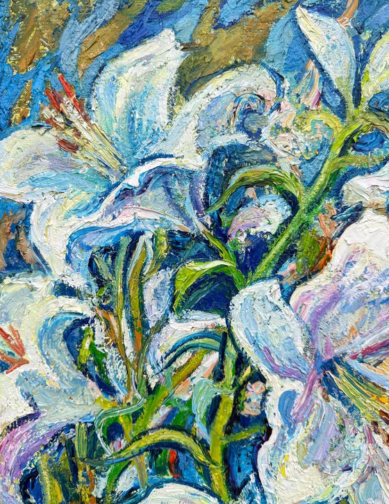 Lilies in the wind