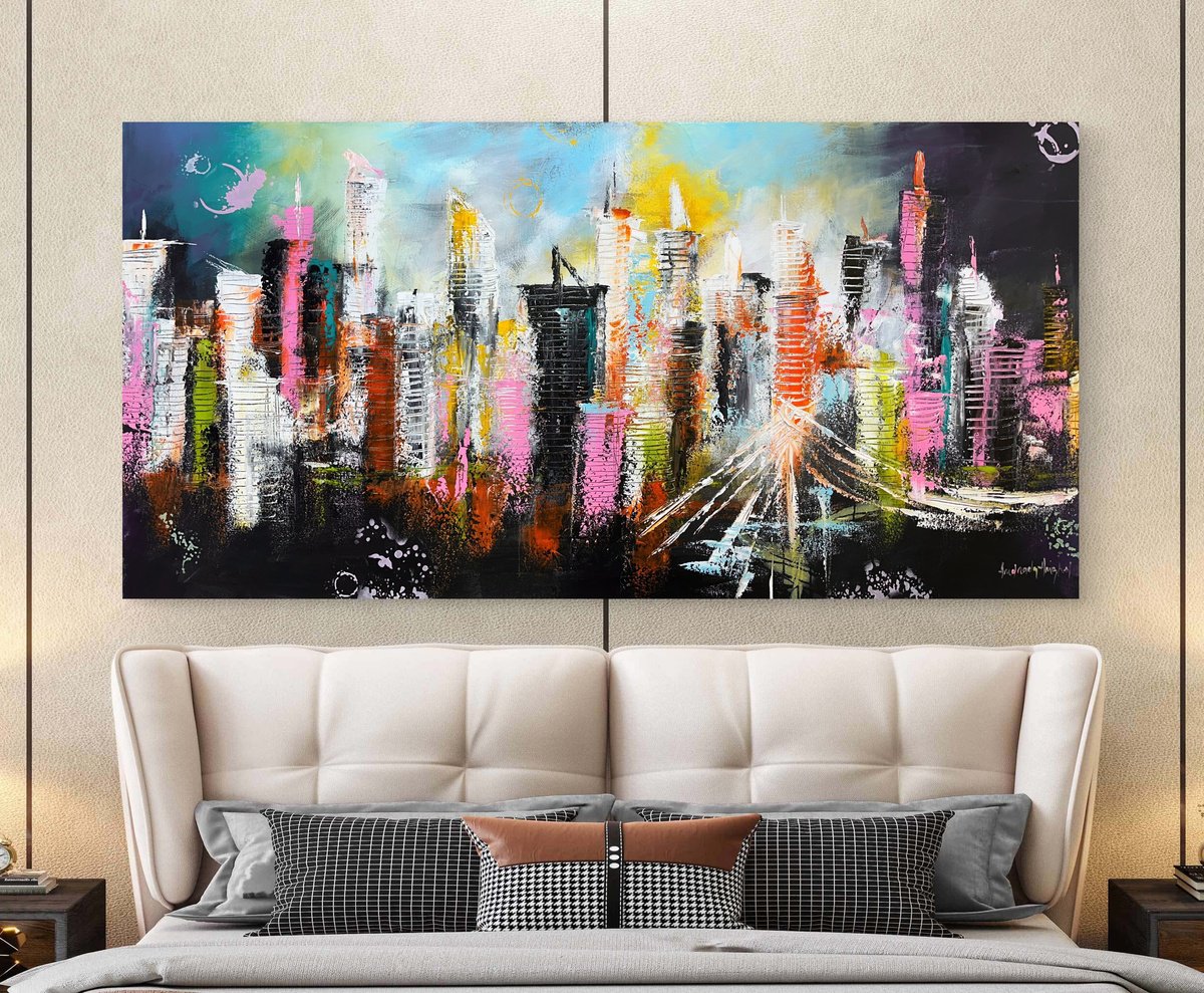  Pulse Of The City By Andrada Anghel, 60 X 30, Artwork For Sale On Artfinder
