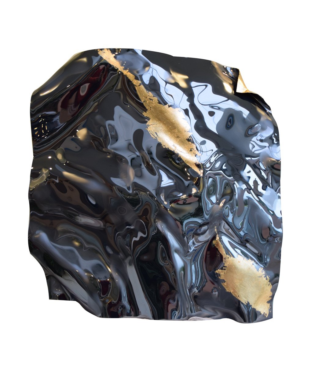 Geometric Abstract Sculpture By Anna Sidi-Yacoub, 35 X 37, Up And Down Hills, Original Artwork