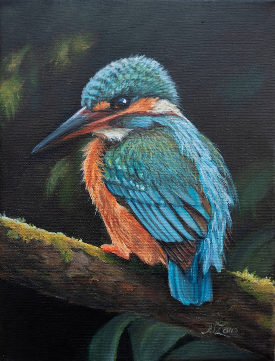 Photorealistic Animal Acrylic Painting By Norma Beatriz Zaro, 7 X 9", "Silent Watcher", Original Artwork