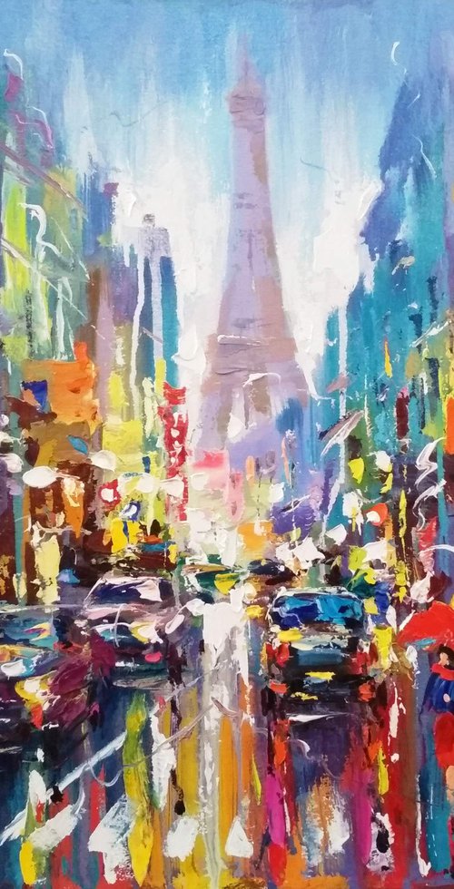 Abstract cityscape (Paris)01 by Andrej  Ostapchuk