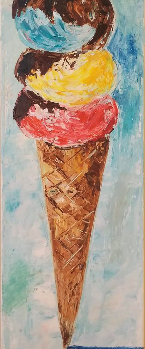 Big Ice Cream with Chocolate by Oksana Fedorova