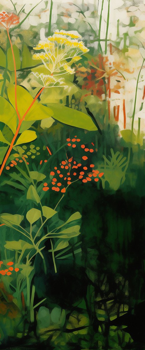 Wild Greenery, Triptych by V+V Kniazievi