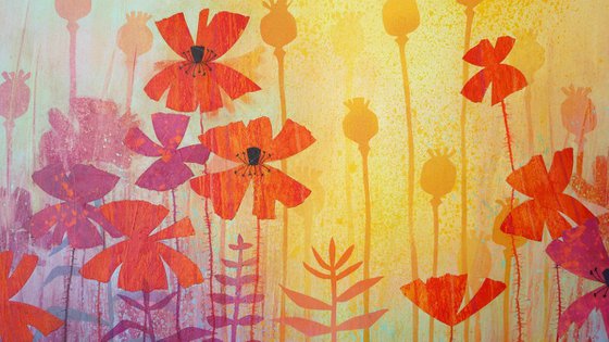 Poppies Bathed in Gold