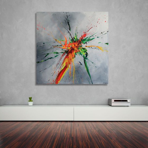 Luminous Bursts I (Spirits Of Skies 100066) (100 x 100 cm) XXL (40 x 40 inches)