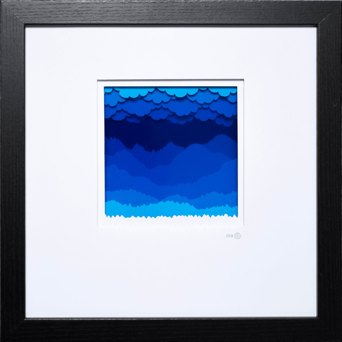 Landscape Sculpture By Olga Skorokhod, 10 X 10", Peaceful Mountainscape, Original Artwork