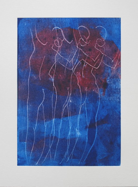 Overlapping female nude