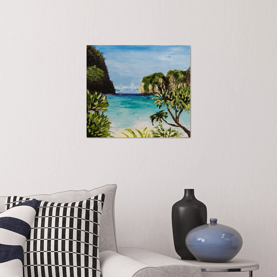 Thailand, original Asian island oil painting, Gift, bedroom decor