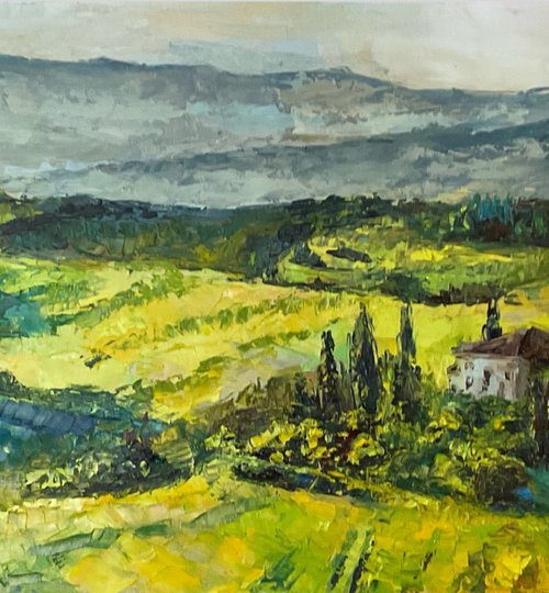 "Spring in Tuscany. Sunny day." by Mariia Hyhar