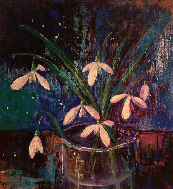 Snowdrops in a Glass