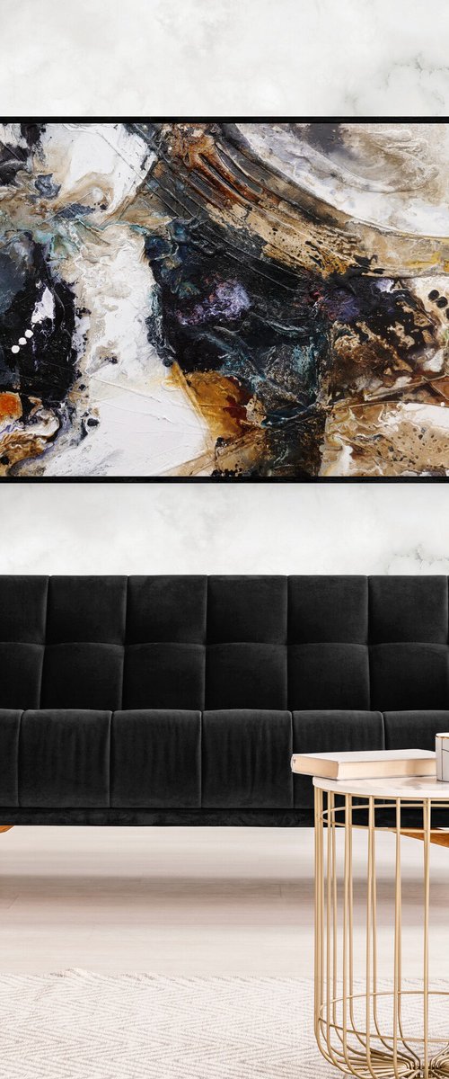 Witches Brew 240cm x 100cm Textured Abstract Art by Franko