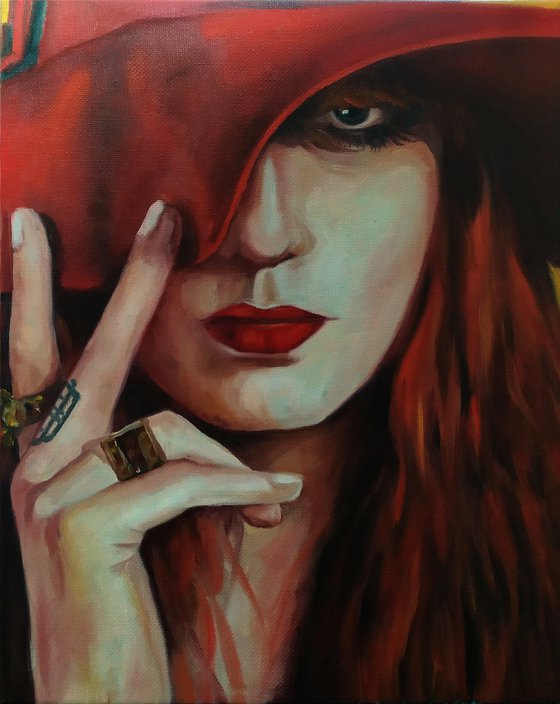 Portrait of Florence Welch "Fuoco"