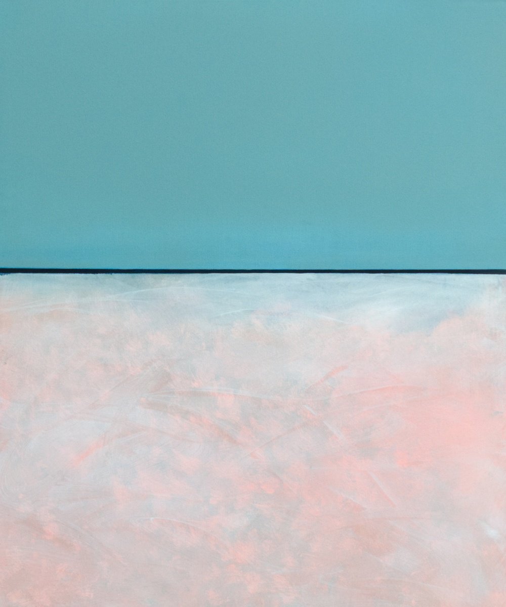 Organic Landscape Acrylic Painting By Katrin Roth, 39 X 47", Unknown Place 9, Original Artwork