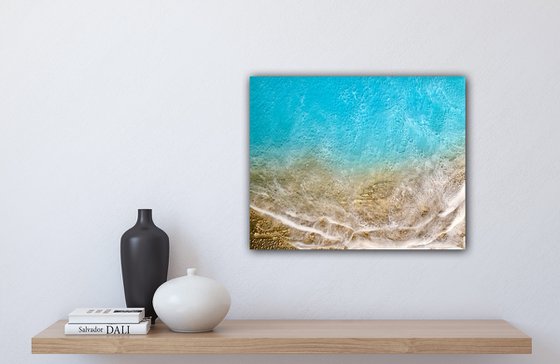 Teal Waves #26 Seascape Painting