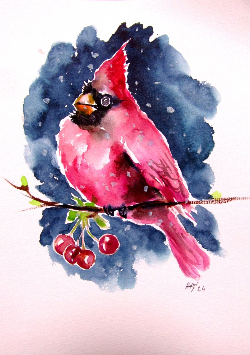 Cardinal bird II by Kovacs Anna Brigitta