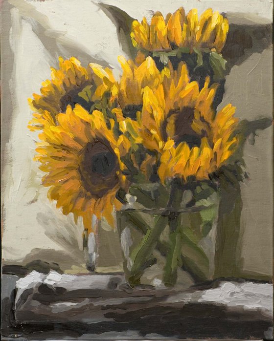 Sunflowers in a Jug
