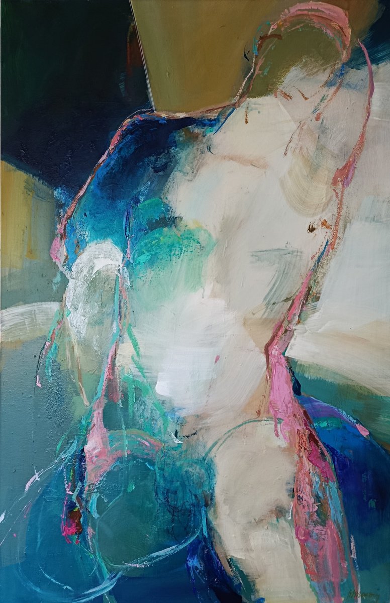 Magdalena Morey | Original  Acrylic Painting | Letting Go | 65 X 100Cm | Artwork For Sale On Artfinder