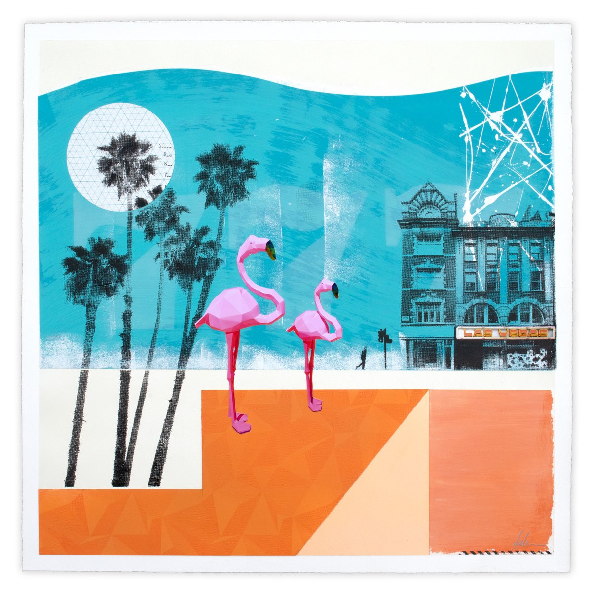 Anil Mistry | Original Print | V Is For Vegas | 50 X 50Cm | Artwork For Sale On Artfinder