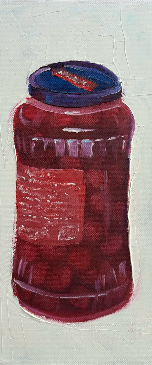 Cherries in a glass jar by Dmitry Fedorov