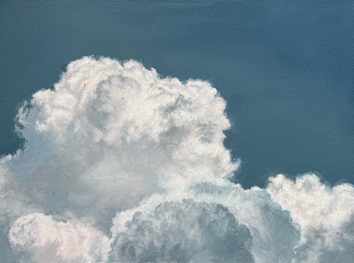 Photorealistic Oil Painting , Cumulus Rising By Simona Nedeva, 14 X 11, Artwork For Sale On Artfinder